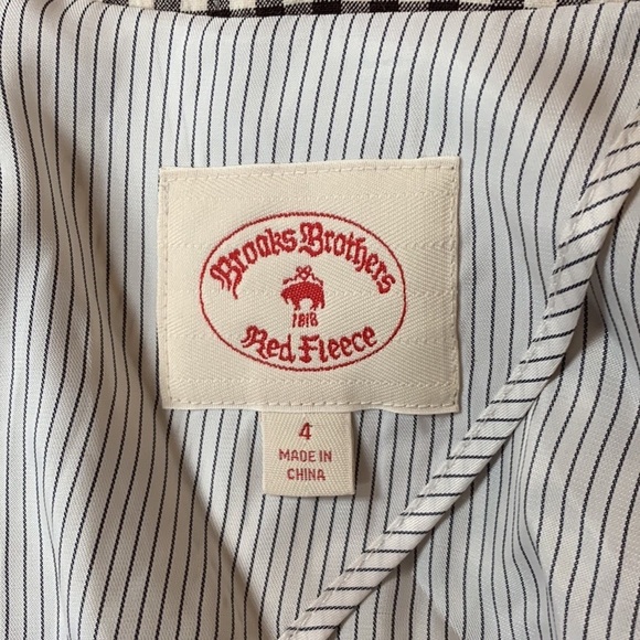 Brooks Brothers Red Fleece black & cream seersucker checkered blazer Size 4 - Picture 10 of 13